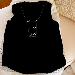 BCBG MAXAZRIA, Black sleeveless blouse, Sz M